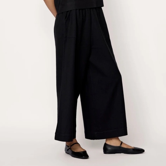 Laude the Label Black Cropped Wide Leg Pants Size XS - Picture 8 of 9